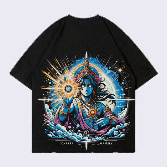 Chakra Mastery Back print Oversized T-shirt 100% Cotton