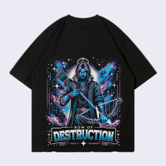 Bow of Destruction Back print Oversized T-shirt 100% Cotton