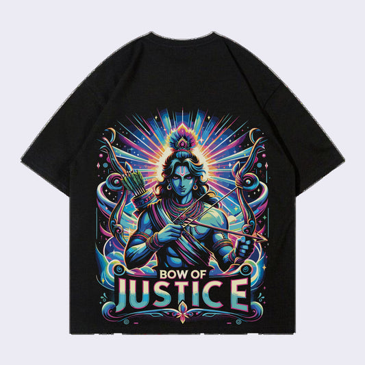 Bow of Justice Back print Oversized T-shirt 100% Cotton